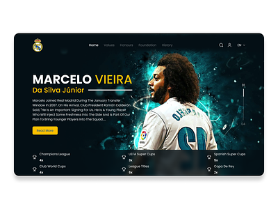 Real Madrid Legend Marcelo Vieira Landing Page