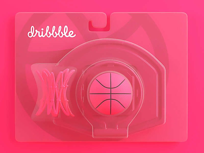 Let's play! 3d animation debut dribbble gif invite