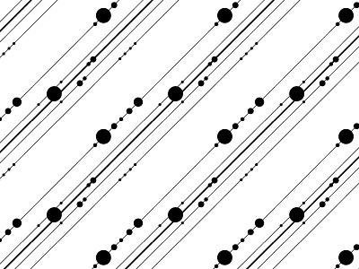 Lines & Dots pattern black dots lines pattern white