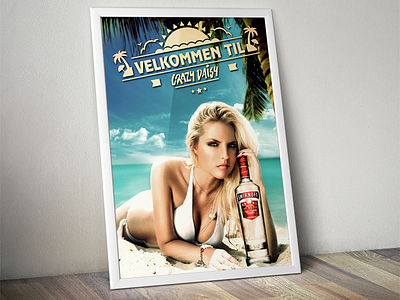 Smirnoff Poster beach bikini design girl poster smirnoff summer