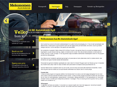 BC Autoteknik auto homepage industrial joomla repair web webdesign website