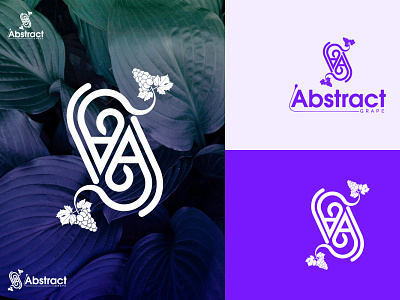 Abstract grape Logo abstract logo branding grape logo graphic design logo logo design minimal logo minimalist logo