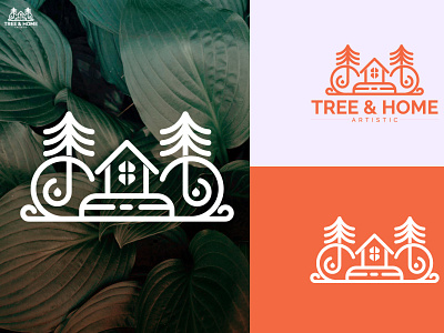 Tree logo | home logo | tree & home logo creative logo graphic design home logo logo minimalist logo tree home logo tree logo