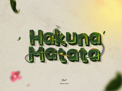 Hakuna Matata - Typograhic artwork