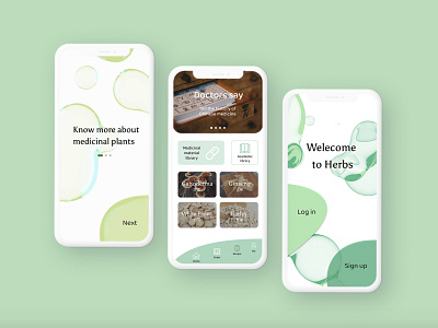 Herbs | Health | App Design | UI/UX Design | Medicinal app design education health medicinal ui ux