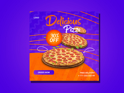 Social Media Post Design For Pizza Restaurant