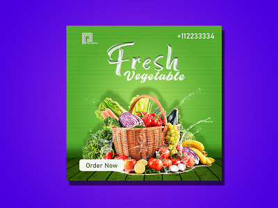 Fresh Food Social Media Post Design