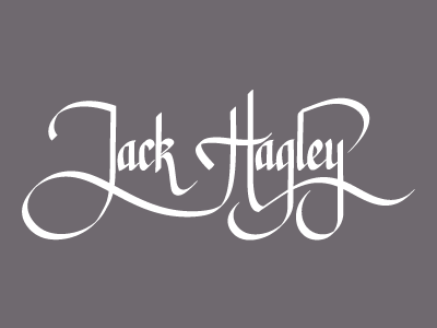 Jack Hagley – Handwritten Logotype blackletter calligraphy hand drawn logo logotype personal vectors