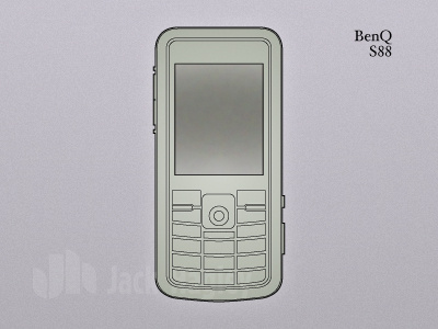 BenQ S88 illustration mobile mobile first phone. technical illustration