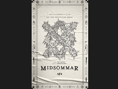 Midsommar Movie Poster adobe illustrator ari aster design horror movie design illustration illustrator midsommar poster poster design