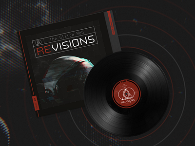 The Glitch Mob - Revisions vinyl cover design mockup music vector vinyl