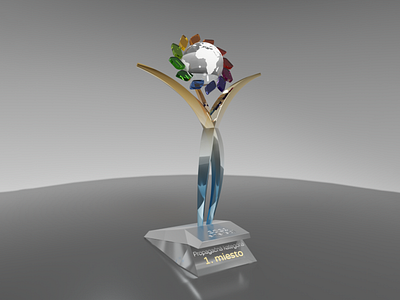 Enersol 2021 Trophy design 3d blender branding competition trophy