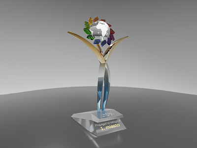 Enersol 2021 - Winning trophy design 3d blender branding competition trophy