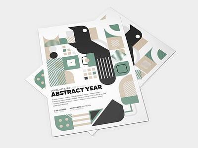 Abstract Year Expo - Poster 2d abstract illustration poster