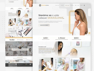 EstetikDERM - web redesign beauty cosmetics dermatology esthetic glass redesign studio ui ux web