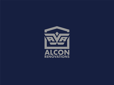 Client Construction Logo – Alcon Renovations a r logo bold logo construction company design falcon falcon logo graphic design house logo logo