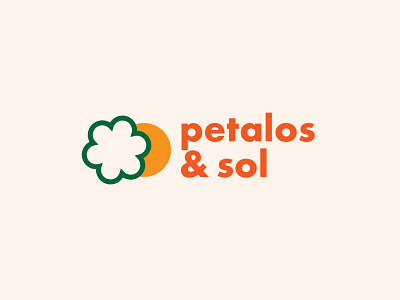 Flower Shop Logo - petalos & sol bold logo design floral logo floral shop logo flower and sun flower logo graphic design logo minimalism plant shop logo sun logo vector