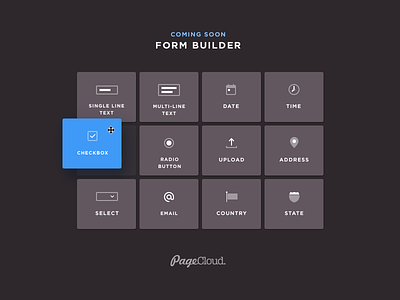PageCloud Form Builder dragdrop form form builder icon iconography pagecloud ui ux web builder