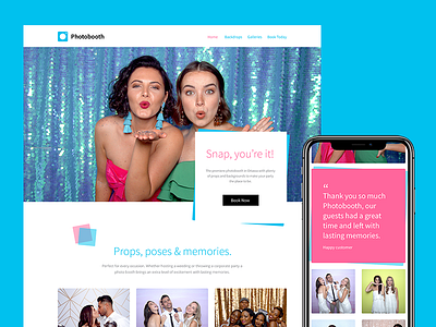 Photobooth Theme pagecloud photo booth theme website website builder