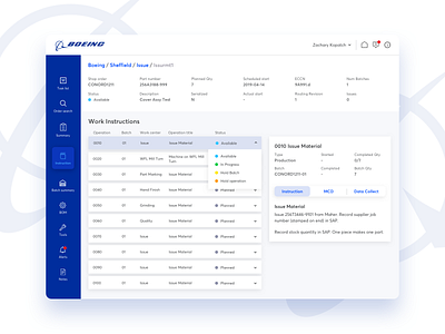 Boeing dashboard concept dashboard minimalist design ui uidesign