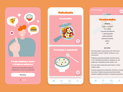 Foodie app app app design app ui food foodie illustration mobile app recipe app recipe book ui ui ux
