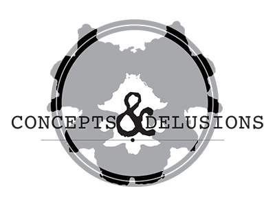 Concepts & Delusions Logo blackwhite conceptsanddelusions design graphics logo rorschach test