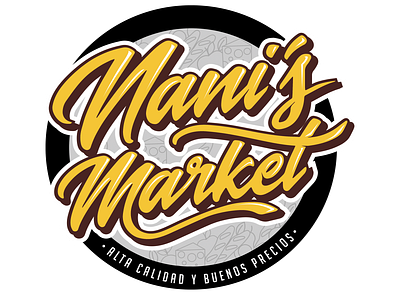 logo de nani's market branding design logo typography