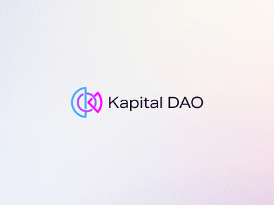 Kapital DAO blue branding capital circle clean colorful gradient letter k lines logo minimal modern monogram pink purple simple symbol