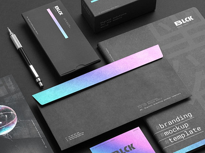 Black Aesthetic Branding Mockup Kit