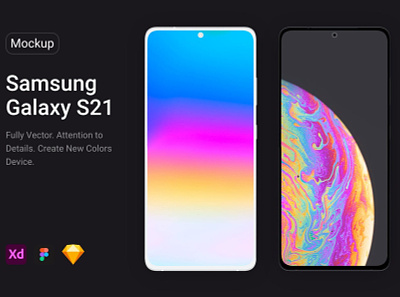 Samsung Galaxy S21 Mockup aesthetic app apple black device devices flat gradient holographic mockup pro display samsung samsung galaxy samsung galaxy s21 screen site vector web white xdr