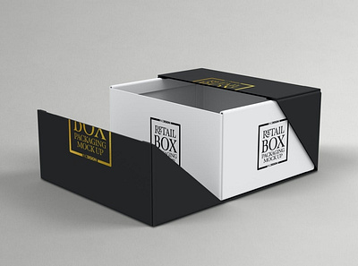 Retail Box Packaging Mockups box box mockup brand stationery branding gift gift box gift box mockup gift box mockups magnetic gift box mockup mockups package packaging psd template