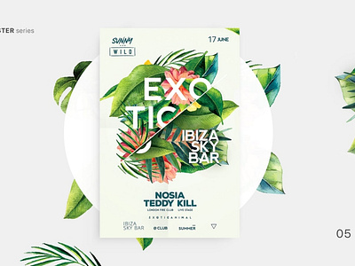 Exotic Poster beach bar each party exotic exotic flyer flyer flyer design flyer template green pool party poster poster design poster template posters print print design print template summer summer flyer summer party summer poster