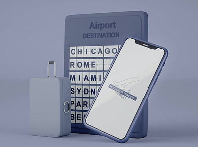 Smartphone with Airport Board Mockup abstract clean creative delightful device glossy graceful laptop laptop mockup light minimalist mockup modern phone phone mockup realistic shiny simple smartphone ui