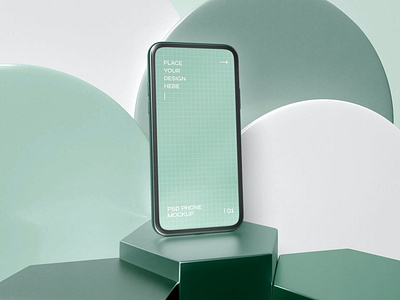 Mobile Phone On Pedestal Mockup