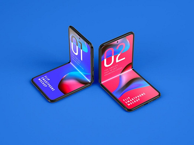 Galaxy Z Flip Mockup | Folding Smartphone