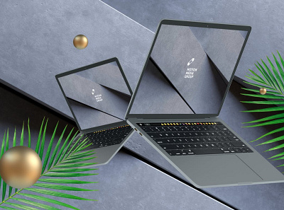 Black Laptop Mockups delightful device display glossy graceful laptop laptop mockup light mac macbook minimalist mockup presentation shiny theme ui ux web webpage website