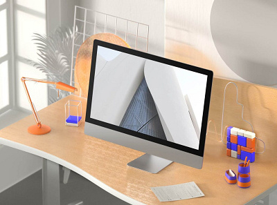 White iMac Mockups abstract clean device display laptop mac macbook mockup phone phone mockup presentation realistic simple smartphone theme ui ux web webpage website