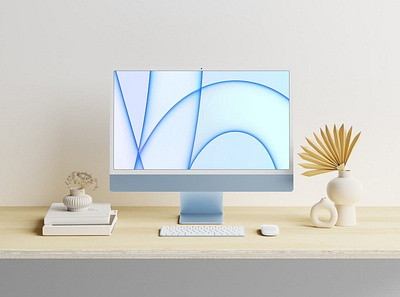 iMac Responsive Mockup abstract clean device display imac laptop mac macbook mockup phone phone mockup presentation realistic simple smartphone theme ui ux web webapge