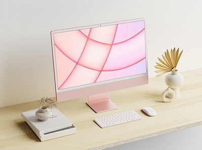 iMac Responsive Mockup abstract clean device display imac laptop mac macbook mockup phone phone mockup presentation realistic simple smartphone theme ui ux web webpage