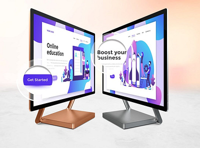 Screen Display Mockups abstract clean device display laptop mac macbook mockup phone phone mockup presentation realistic simple smartphone theme ui ux web webpage website