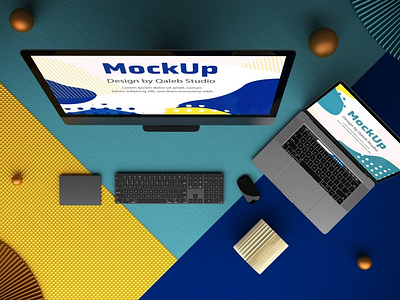 Website Top view Mockups