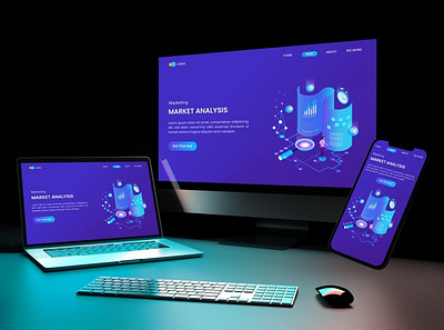 Responsive Display Screens Mockup abstract clean device display laptop mac macbook mockup phone phone mockup presentation realistic responsive simple smartphone theme ui ux web webpage