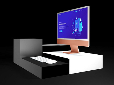 iMac on Levels 2021 Mockups abstract clean device display imac laptop mac macbook mockup phone presentation realistic simple smartphone theme ui ux web webpage website