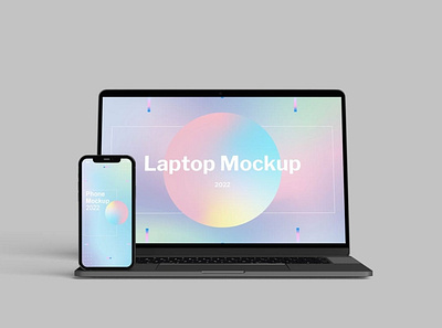 Laptop & Smartphone Mockup abstract clean device display laptop mac macbook mockup phone phone mockup presentation realistic simple smartphone theme ui ux web webpage website