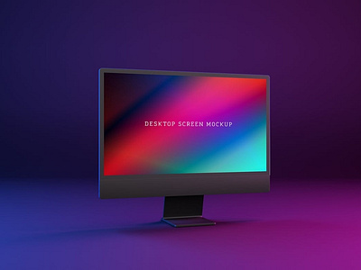 Neon Desktop Screen Mockup abstract clean device display laptop mac macbook mockup neon phone phone mockup presentation realistic simple smartphone theme ui ux web webpage