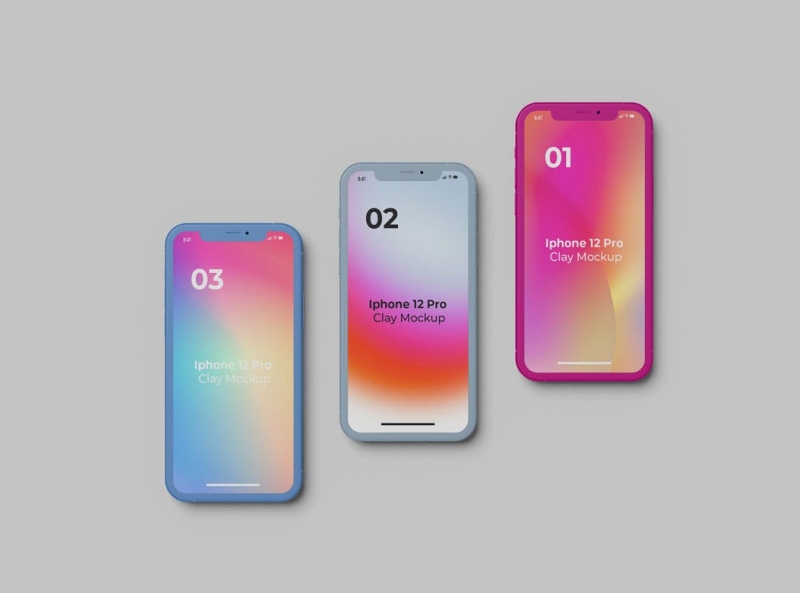 Phone 12 Pro Clay Mockup by Device on Dribbble