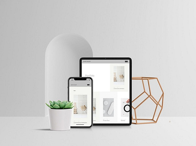 Minimal Devices Mockup abstract clean device display laptop mac macbook mockup phone phone mockup presentation realistic simple smartphone theme ui ux web webpage website