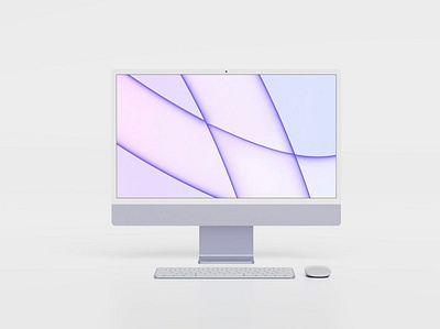 iMac Device Mockup abstract clean device display imac laptop mac macbook mockup phone phone mockup presentation realistic simple smartphone theme ui ux web website