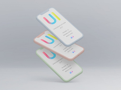 iPhone 12 Minimalistic Devices Mockup abstract clean device display iphone 12 laptop mac macbook mockup phone phone mockup presentation realistic simple smartphone theme ui ux web webpage