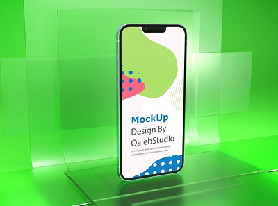 iPhone 13 on Glass Mockups abstract clean device display iphone iphone 13 laptop mac macbook mockup phone phone mockup presentation realistic simple smartphone theme ui ux website